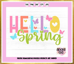 Spring Svg, Hello Spring svg, Spring svgs, springtime svg, Flowers svg, Spring svg design, Spring cut file,Spring cricut svg