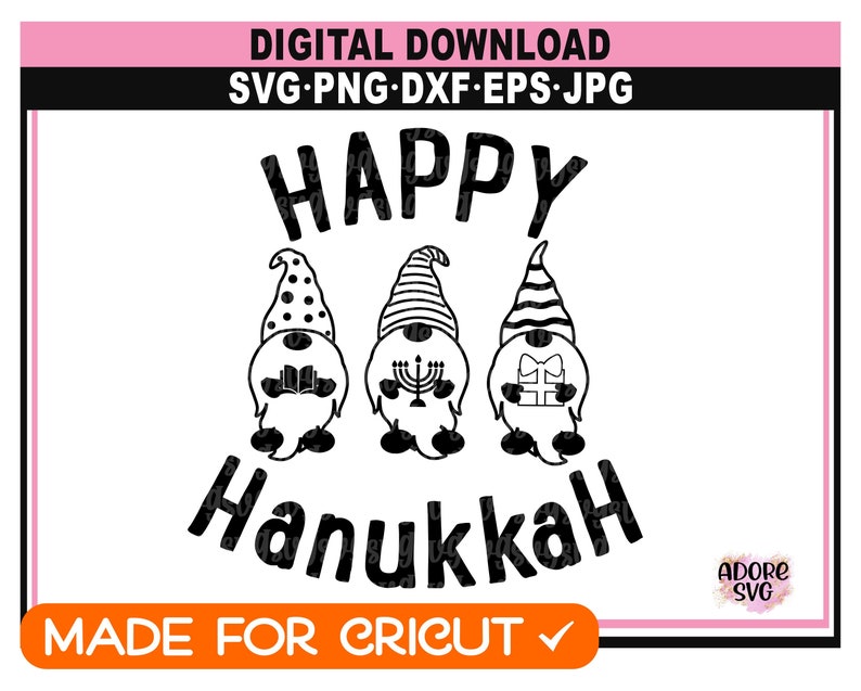 Hanukah svg, Happy Hanukah svg, Happy Hanukah png, Happy Hanukah Gnomes svg, Christmas svg, Christmas svg designs, Christmas cut files