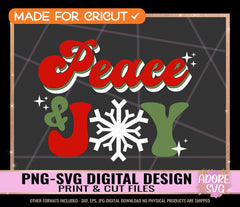 Peace and Joy svg, Christmas svg, Christmas Peace svg, Joy svg, winter svg, Christmas svg design, Merry svg, Christmas cut file, cricut svg