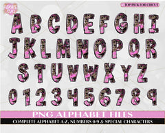 Glitter Western Cheetah Doodle font, HandDrawn Doodle Font, Sublimation Font PNG, Patterned Alphabet, HandDrawn Doodle font, Doodle Alphabet